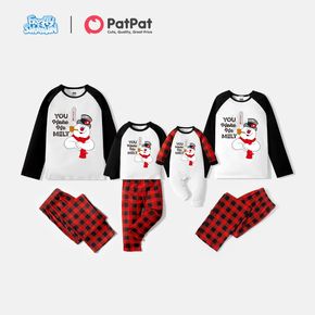 Frosty The Snowman Family Matching Snowman Top and Plaid Pants Pajamas Sets