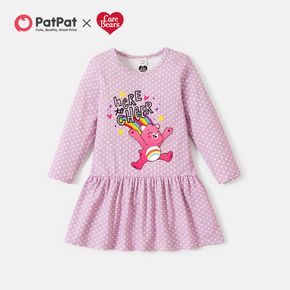 Care Bears Toddler Girl Cotton Polka Dots Long-sleeve Dress