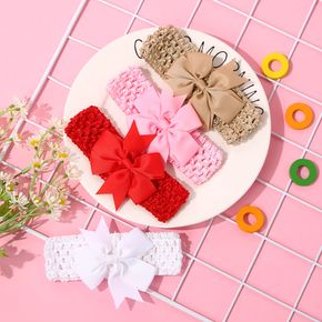 Pure Color Ribbed Bow Butterfly Knitted Headband for Girls