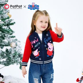 Peppa Pig Toddler Snow Fun Colorblock Reversible Zip-up Jacket