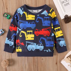 Toddler Boy Vehicle Print Pullover Sweatshirt