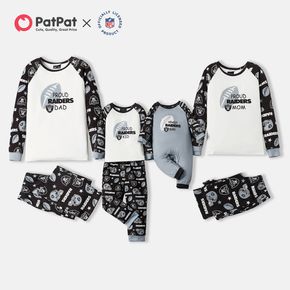NFL Family Matching RAIDERS Top and Allover Pants Pajamas Sets