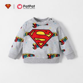 superman bebê menino grande logotipo e estrelas moletom