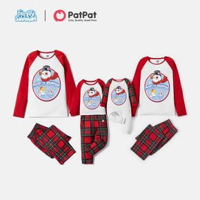 Frosty The Snowman Family Matching Colorblock Snowman Top and Paid Pants Pajamas Sets