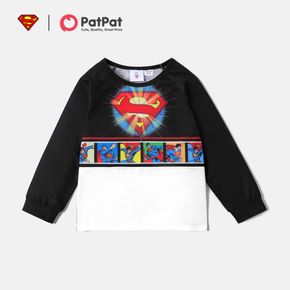 Superman Kids Boy Colorblock Superman Logo Sweatshirt