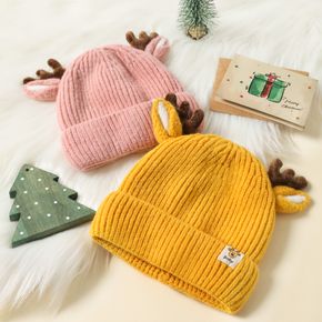 Baby / Toddler / Kid Christmas Antlers Elk Label Warm Knit Beanie