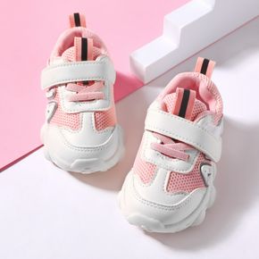 Toddler Mesh Panel Velcro Pink Sneakers