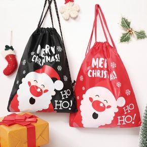 Kinder Weihnachtsmann Taschen wiederverwendbare Kordelzug Verpackung Weihnachtstaschen Geschenktüten Partybedarf