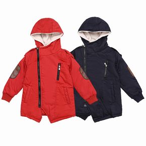 Kid Boy/Kid Girl 100% Cotton Fleece Lined Zipper Hooded Coat