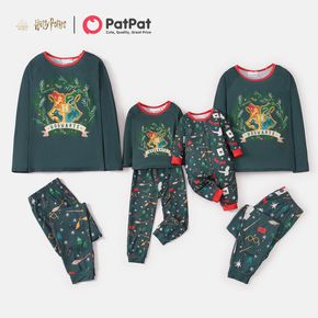 Harry Potter Family Matching HOGWARTS Green Top and Allover Pants Pajamas Sets
