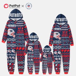 NFL Family Matching NEW ENGLAND PATRIOTS Zip-up Pajamas Onesies