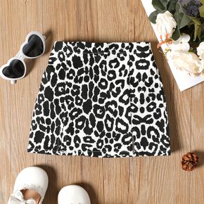 Toddler Girl Leopard Print Side Slit Skirt