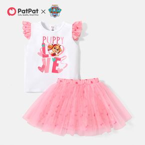 PAW Patrol 2-piece Toddler Girl Skye Love Top and Mesh Skirt Set