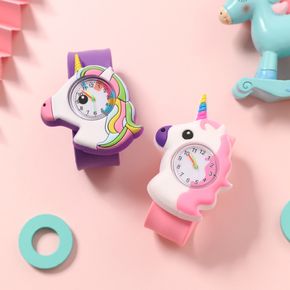 Kids 3D Cartoon Unicorn Watch Bracelet Slap Wristband Watch (With Packing Box) (With Electricity)