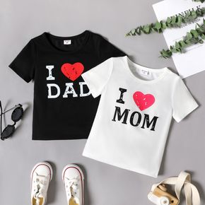 t-shirt a maniche corte con stampa di cuori per la festa della mamma