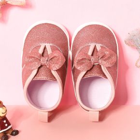 Baby / Toddler Bow Decor Slip-on Glitter Prewalker Shoes