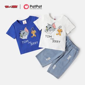 Tom and Jerry 2-piece Toddler Boy Graphic Tee and Denim Pants Set