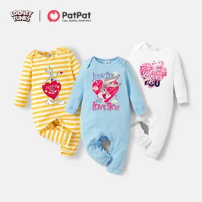 Looney Tunes Baby Boy/Girl Heart Print Cotton Jumpsuit