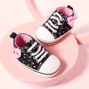 Baby / Toddler Pink Heart Pattern Bow Decor Prewalker Shoes