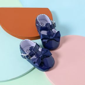 Baby / Toddler Bow Decor Wavy Edge Design Buckle Velcro Prewalker Shoes