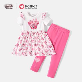 Looney Tunes 2-piece Toddler Girl Bunny Love Graphic Dress and Solid Leggings Set