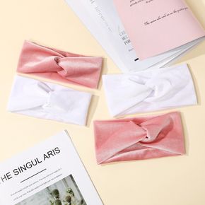 2-pack Pure Color Twist Headband Hair Accessories for Mom and Me