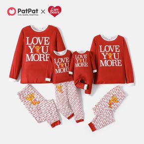 Care Bears Family Matching Valentine Red Top and Allover Pants Set