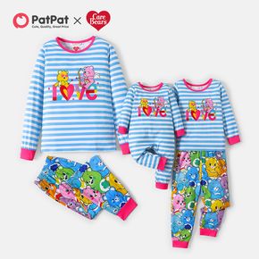 مجموعة Care bears mommy and me Stripe and Love Top and allover Pants Set
