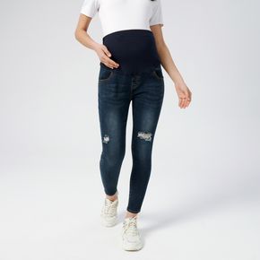 Maternity Fly Ripped Stretchy Skinny Jeans