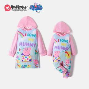 Peppa Pig Siblings Mummy Bestie Rainbow Hooded Dress and Jumpsuit for Sister