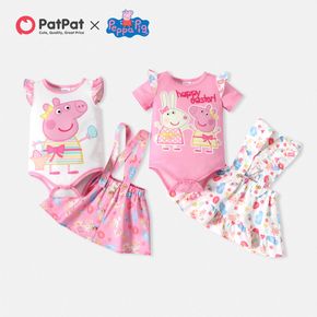 Peppa Pig 2-piece Baby GIrl Graphic Easter Bodysuit and Skirts Set