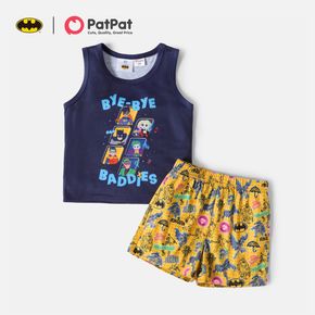 Batman 2-piece Toddler Boy Letter Figure Print Tank Top and Shorts Set