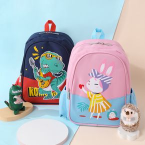 Kids Flat Cartoon Dinosaur Print Preschool Backpack Travel Backpack for Girls and Boys
