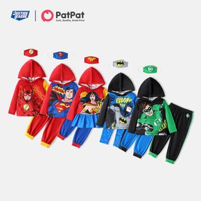 Justice League 3-piece Toddler Boy/Girl Super Heroes Sweatshirt and Pants Set with Face Masks