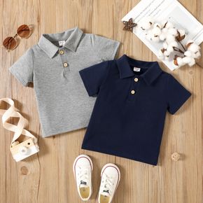 Toddler Boy Solid Color Short-sleeve Polo Shirt