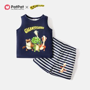 Gigantosaurus Toddler Boy 2-piece Dinos Tank Top and Stripe Shorts Set