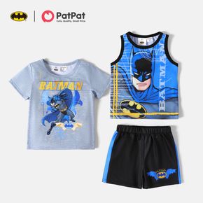 Batman-Kleinkindjungenbuchstabendruck-Trägershirt /tee /shorts