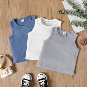 Toddler Boy Basic Solid Color Waffle Tank Top