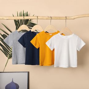 Toddler Boy Casual Solid Color Short-sleeve Tee