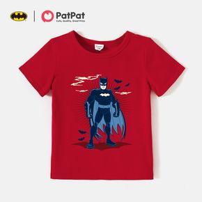 Batman Kid Boy/Kid Girl Figure Print Short-sleeve Red Cotton Tee