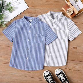 Kid Boy Stripe Bottom Design Short-sleeve Shirt