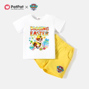 PAW Patrol 2-piece Toddler Boy Letter Print Cotton Tee and Elasticized Shorts Set