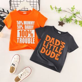 Toddler Boy Casual Letter Print Short-sleeve Tee