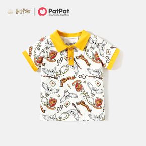 Harry Potter Toddler Boy Preppy style Colorblock Short-sleeve Polo Shirt