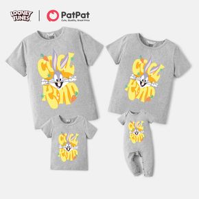 Looney Tunes Family Matching Grey Graphic Short-sleeve Cotton T-shirts