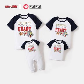 Tom and Jerry Family Matching 100% Cotton Raglan-sleeve Graphic T-shirts