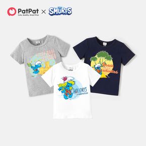 Smurfs Toddler Boy/Girl Letter Print Short-sleeve Cotton Tee