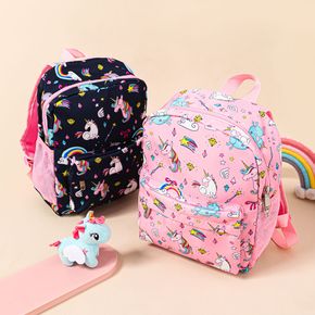 Kids Flat Cartoon Rainbow Unicorn Print Backpack