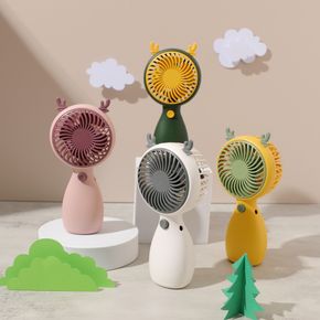 Ventilador portátil dos desenhos animados mini ventilador de mão recarregável usb ventilador pessoal para viagens ao ar livre do escritório