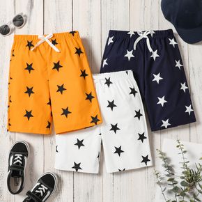Kid Boy Casual Stars Print Bowknot Design Elasticized Shorts